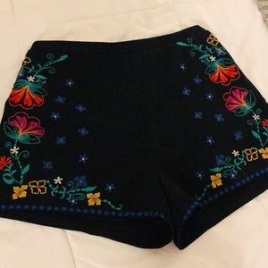 Target embroidered shorts